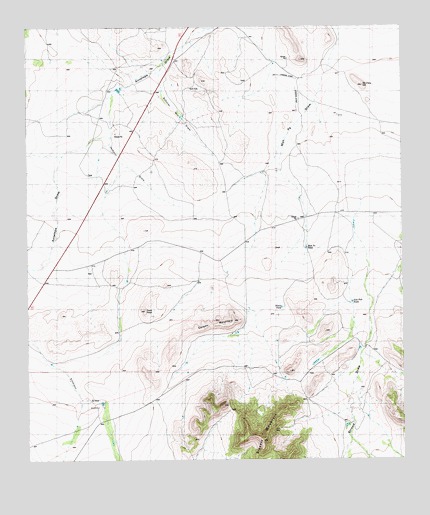 Bissett Mountain, TX USGS Topographic Map