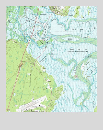 Darien, GA USGS Topographic Map