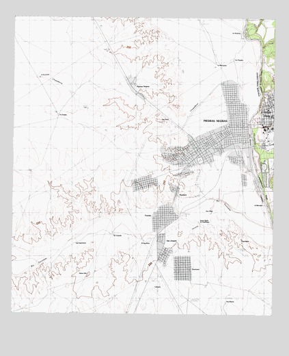 Eagle Pass West, TX USGS Topographic Map