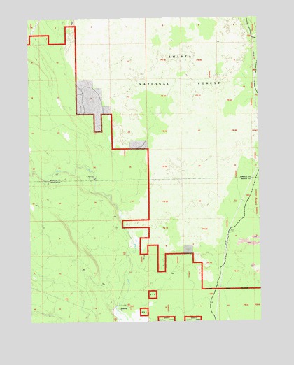 East of Pondosa, CA USGS Topographic Map