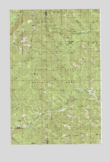 Faset Peak, ID USGS Topographic Map