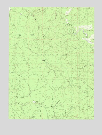 Halfway Ridge, CA USGS Topographic Map