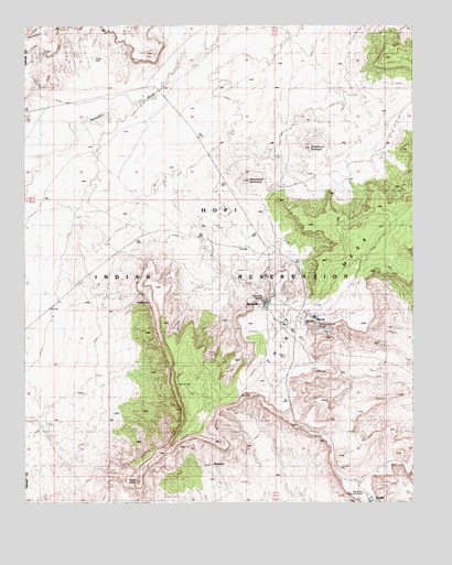 Hotevilla, AZ USGS Topographic Map