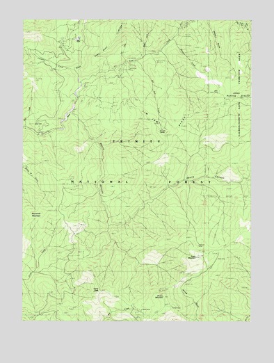 Jim Jam Ridge, CA USGS Topographic Map