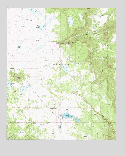 Kinnikinick Lake, AZ USGS Topographic Map