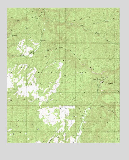 Oxbow Mountain, AZ USGS Topographic Map
