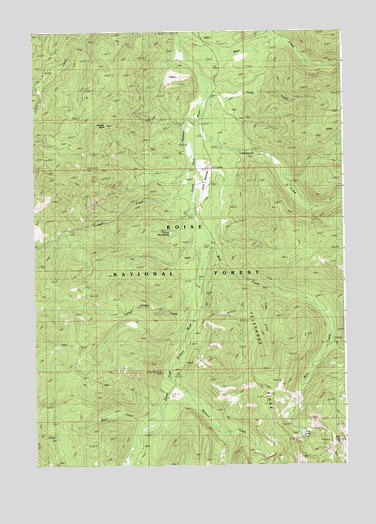 Rice Peak, ID USGS Topographic Map