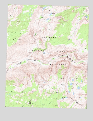 Ten Lakes, CA USGS Topographic Map