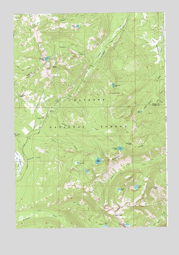 Victor Peak, ID USGS Topographic Map