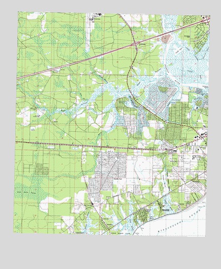 Waveland, MS USGS Topographic Map
