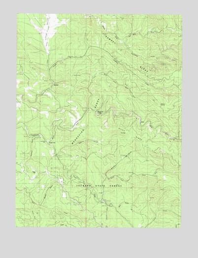 Noyo Hill, CA USGS Topographic Map