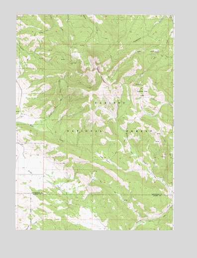 Caribou Mountain, ID USGS Topographic Map