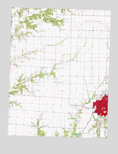 Carlinville West, IL USGS Topographic Map