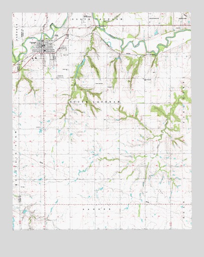 Carnegie, OK USGS Topographic Map