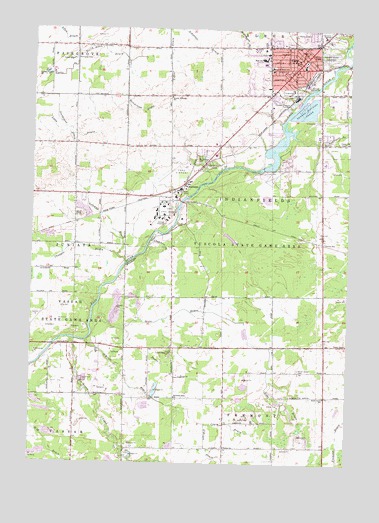 Caro, MI USGS Topographic Map
