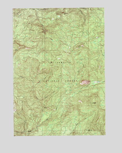 Carpenter Mountain, OR USGS Topographic Map