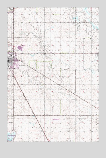 Carrington East, ND USGS Topographic Map