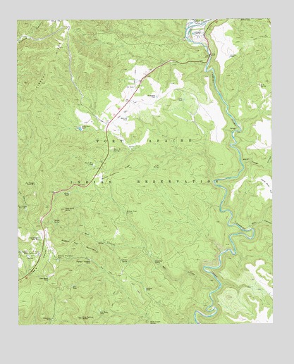 Carrizo, AZ USGS Topographic Map