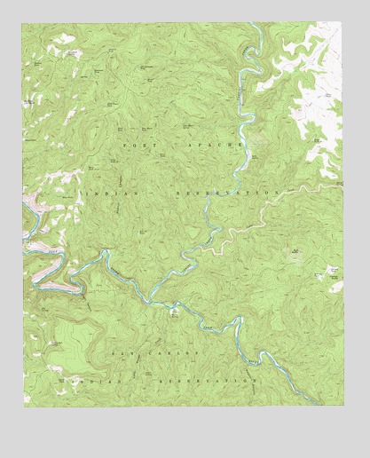 Carrizo SE, AZ USGS Topographic Map