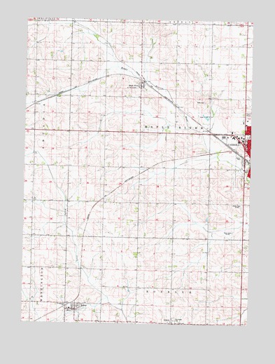 Carroll West, IA USGS Topographic Map