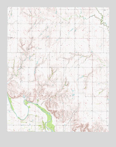 Carter East, OK USGS Topographic Map