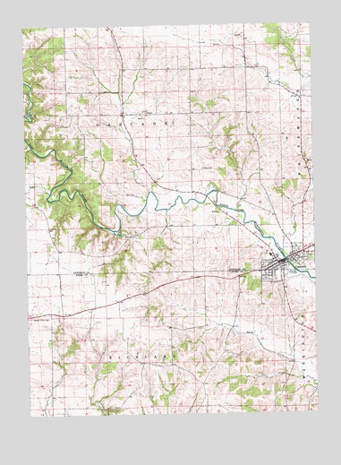 Cascade, IA USGS Topographic Map