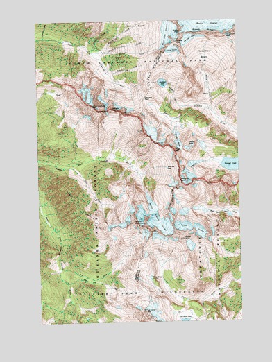 Cascade Pass, WA USGS Topographic Map