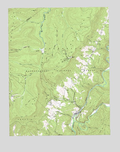 Cass, WV USGS Topographic Map