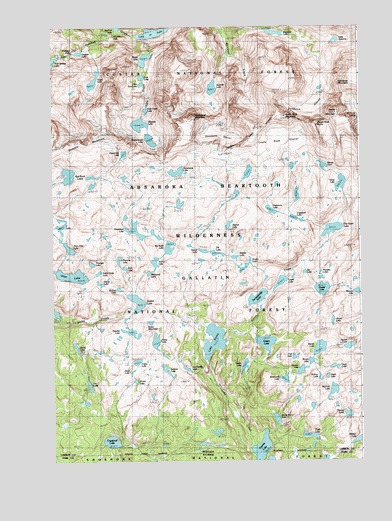 Castle Mountain, MT USGS Topographic Map