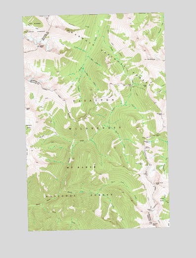 Castle Peak, WA USGS Topographic Map