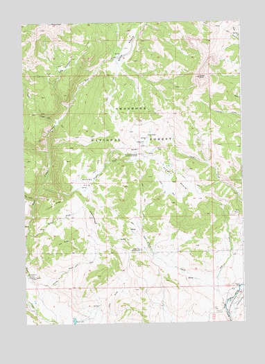 Castle Rock, WY USGS Topographic Map