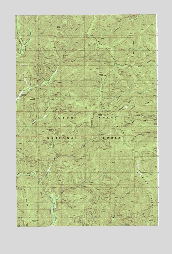 Cataract Peak, ID USGS Topographic Map