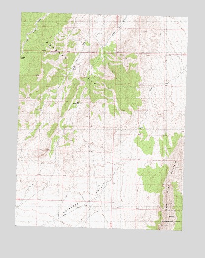 Big Jensen Pass, UT USGS Topographic Map