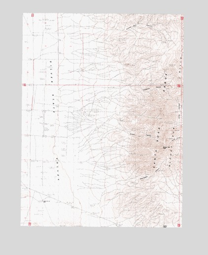 Bloody Run Peak, NV USGS Topographic Map