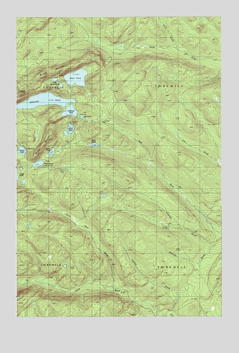 Deboullie Pond, ME USGS Topographic Map
