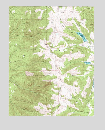 Huntington Reservoir, UT USGS Topographic Map