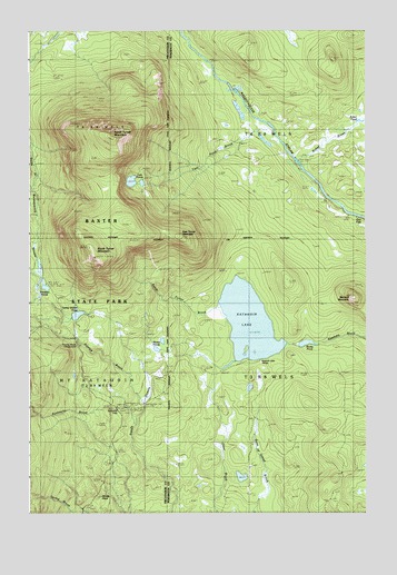 Katahdin Lake, ME USGS Topographic Map