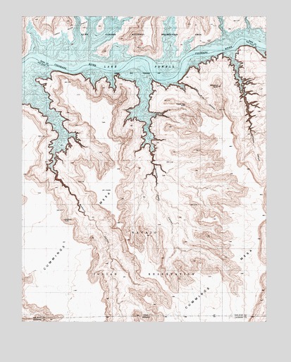 Cathedral Canyon, UT USGS Topographic Map