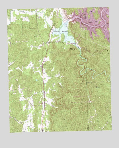 Oakman, GA USGS Topographic Map