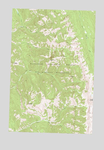 Cathedral Peak, MT USGS Topographic Map
