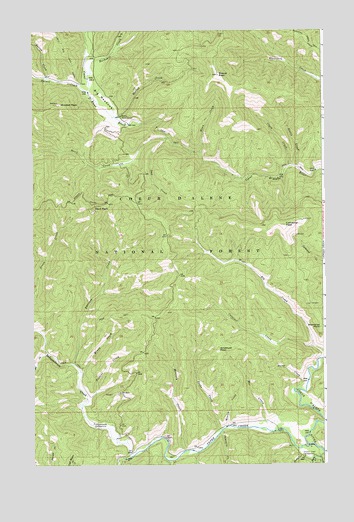 Cathedral Peak, ID USGS Topographic Map