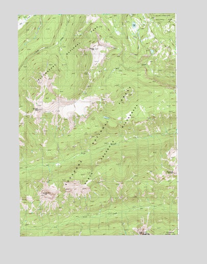 Cathedral Peak, WY USGS Topographic Map