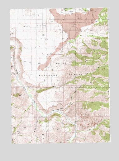 Cathedral Rocks, ID USGS Topographic Map