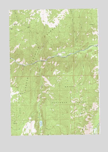 Caton Lake, ID USGS Topographic Map