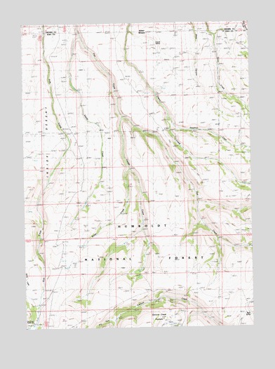 Caudle Creek, NV USGS Topographic Map