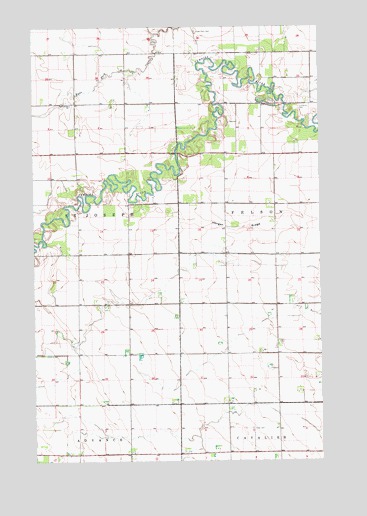Cavalier NW, ND USGS Topographic Map