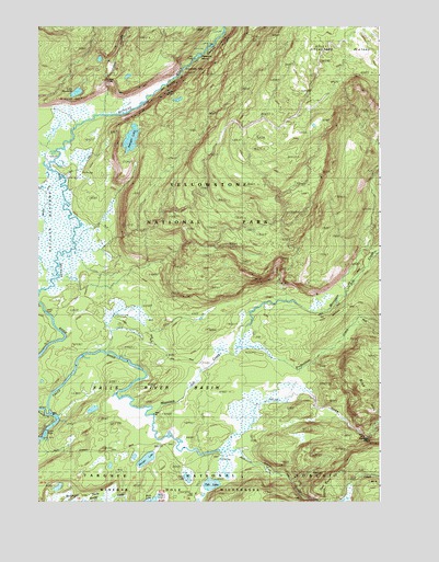 Cave Falls, WY USGS Topographic Map