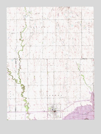 Cawker City, KS USGS Topographic Map