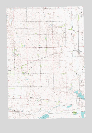 Cayuga, ND USGS Topographic Map