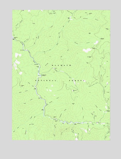 Cecilville, CA USGS Topographic Map